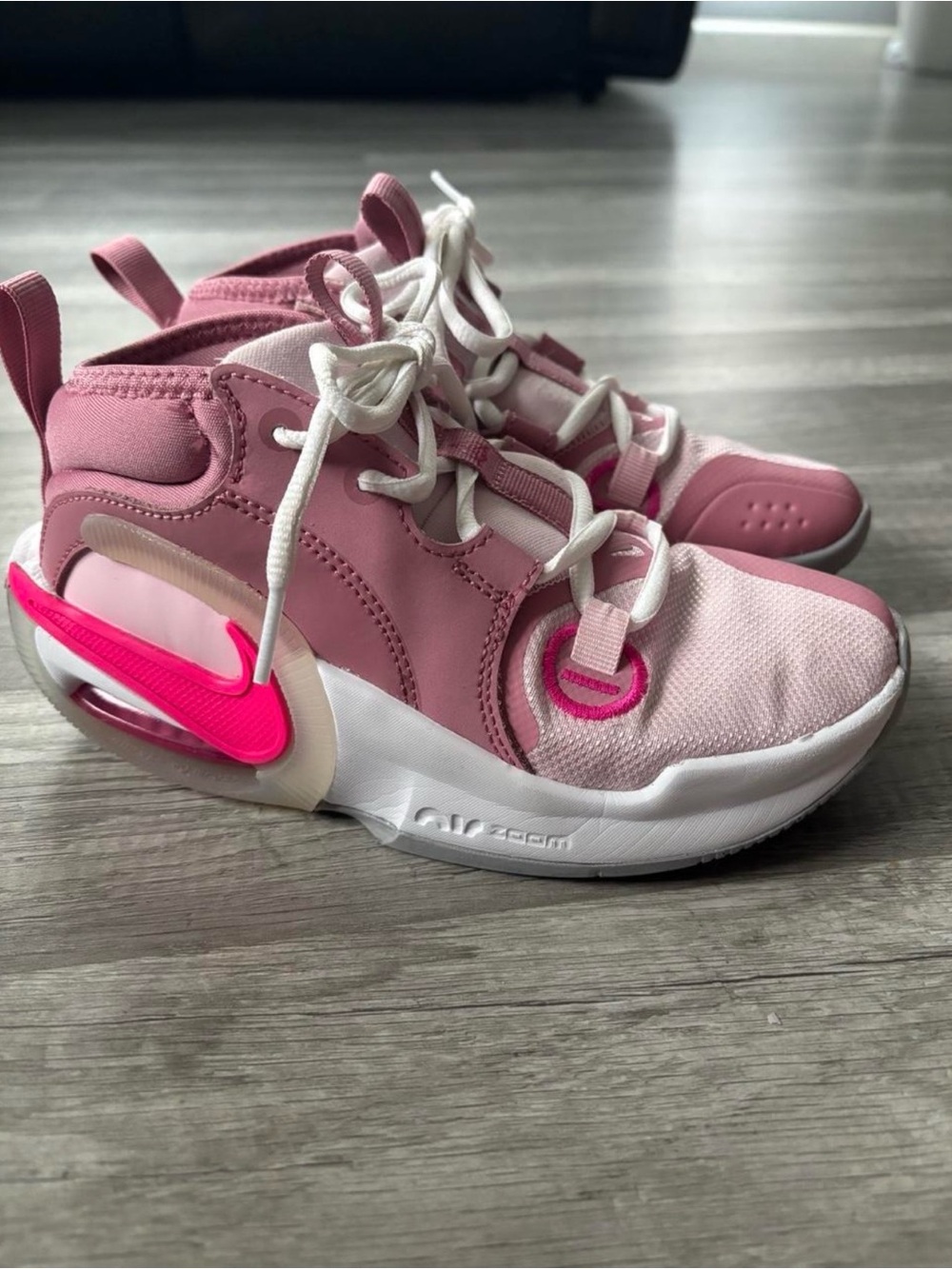 Nike Kids Pink and Bright Pink Air Casual Sneakers